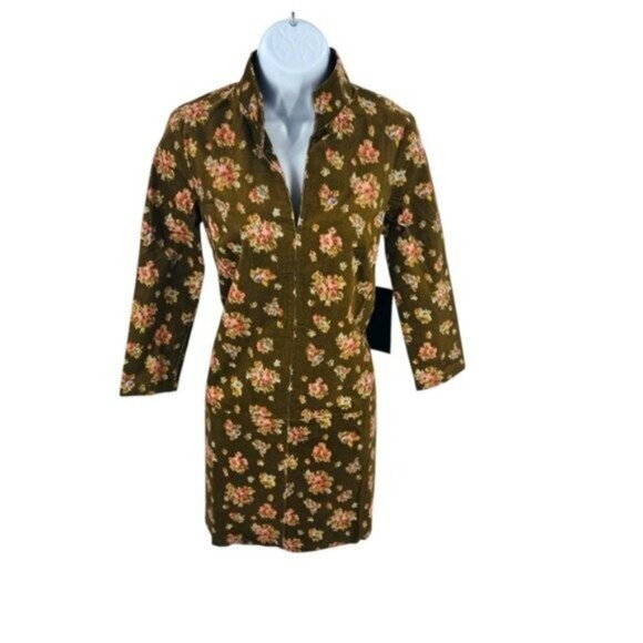 Tuckernuck | NEW Hazel Bouquet Corduroy Clifton V-neckline Mini Dress Size L - Picture 5 of 12